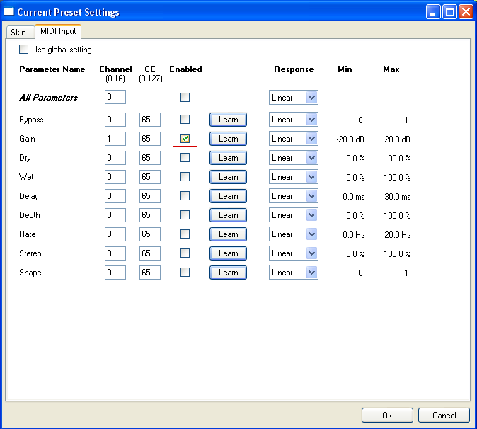 Step 05 - Enable the parameter you want to control